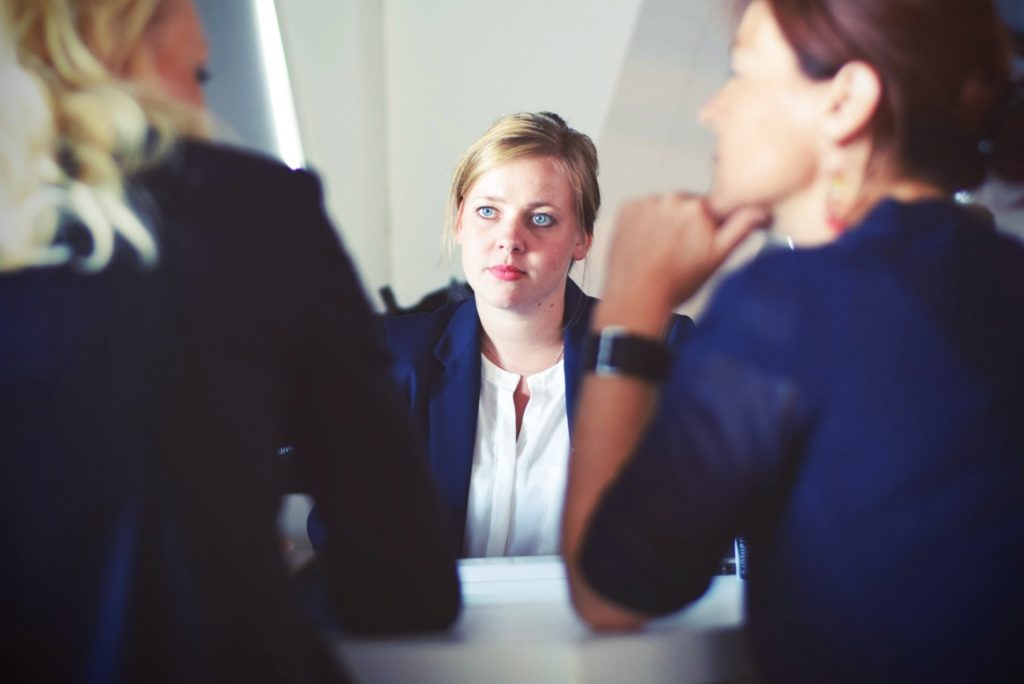 businesswoman discussing tenant experience apps