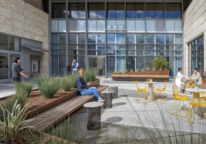 outdoor space in front of building