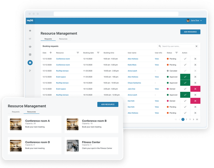 Manage resource booking