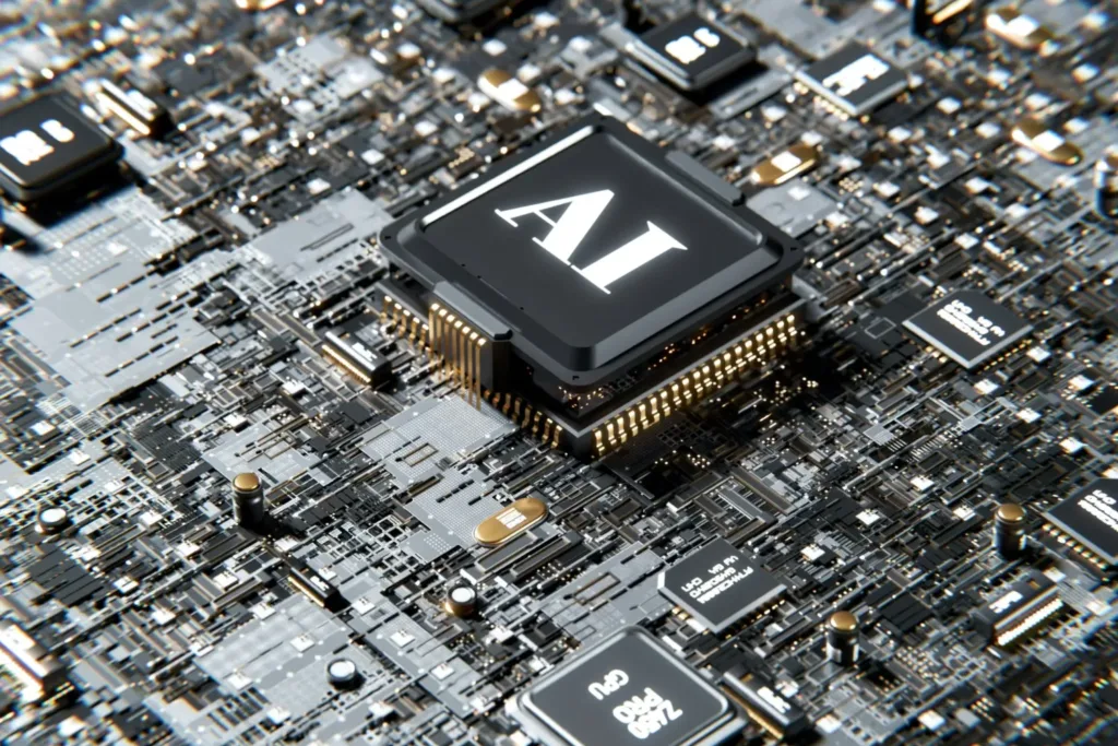 Computer board electrical circuit with AI key