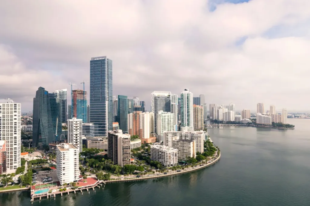 Miami city skyline highlighting commercial real estate
